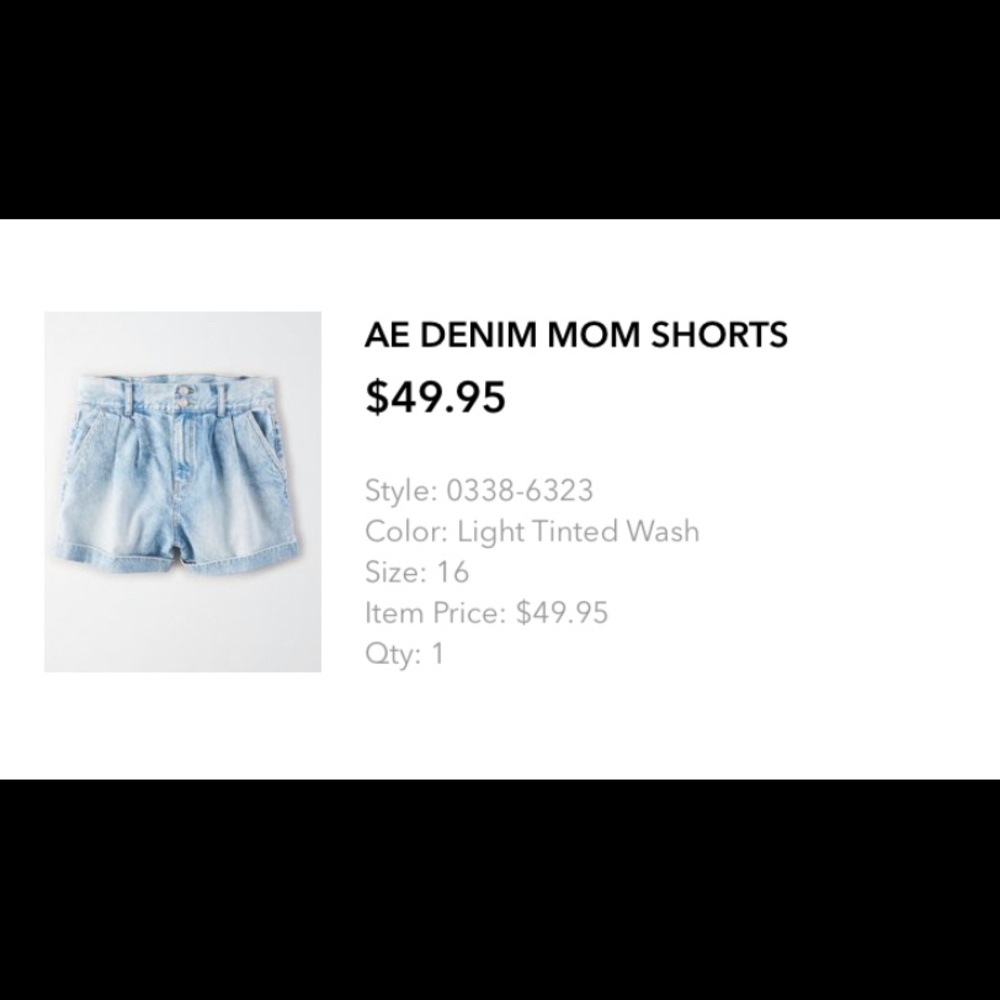 AE DENIM MOM SHORTS